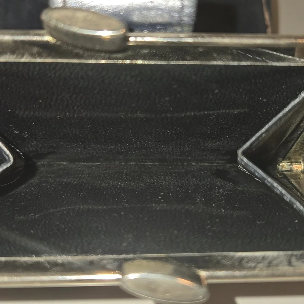 Dior Kisslock Trotter Wallet Blue and Cream